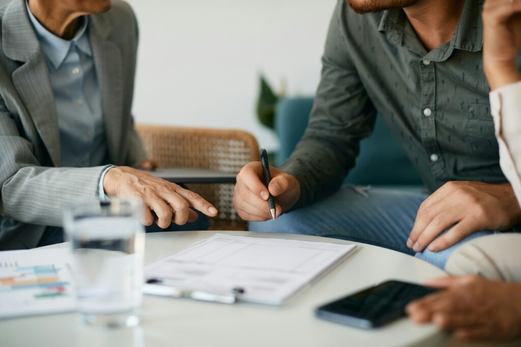 Senior interventionist meeting with a couple during a private hourly consulting session at New York Intervention